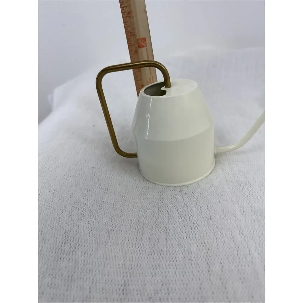 IKEA VATTENKRASSE Watering Can Ivory Gold 30 oz 0.9L Metal 40394118